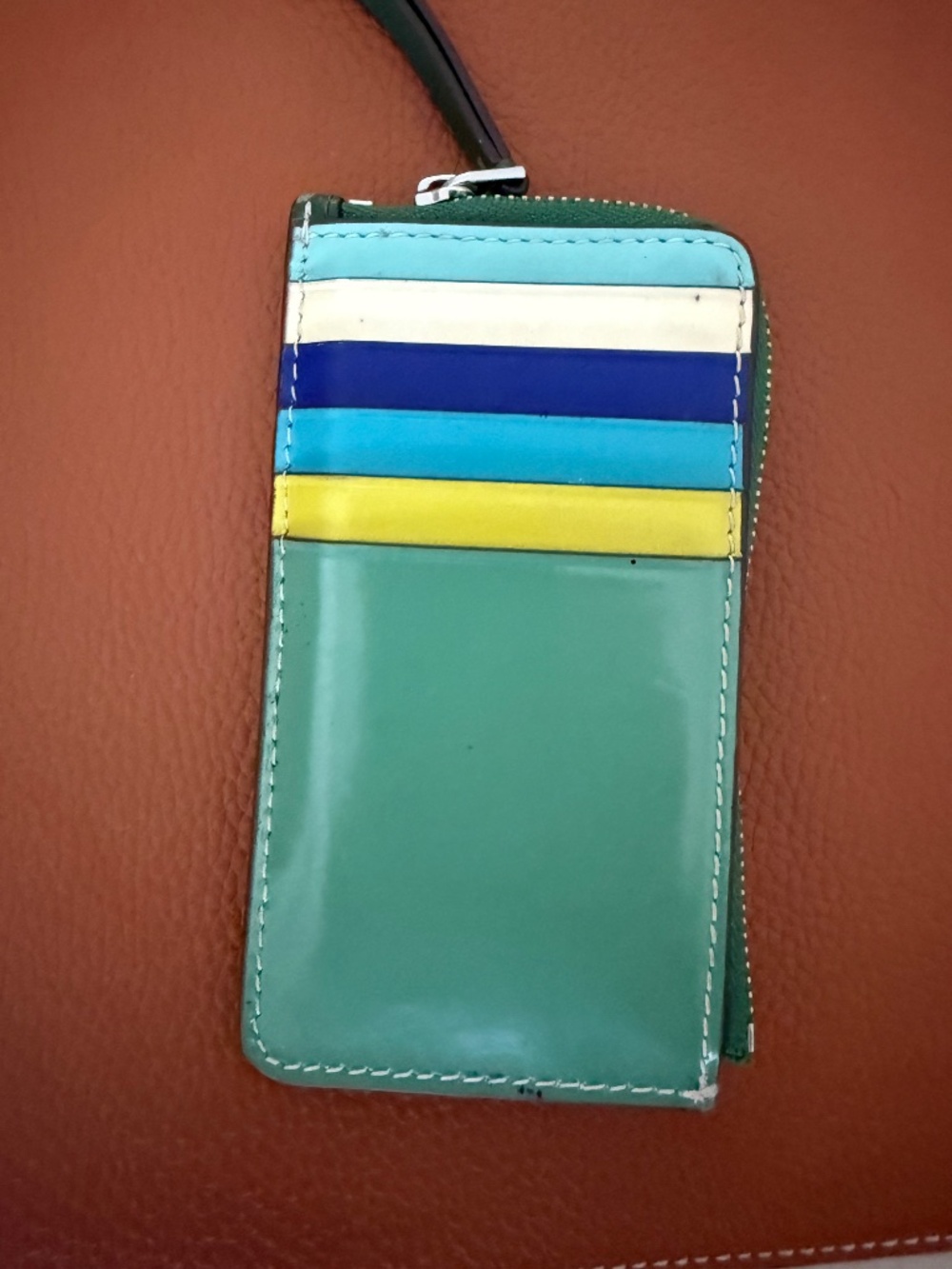 Tory Burch Color-Block Leather Bi-Fold Wallet - Picture 3 of 3